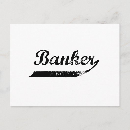 Bankier typografie briefkaart (Voorkant)