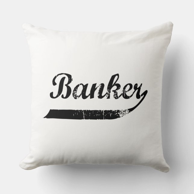 Bankier typografie kussen (Voorkant)