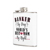 bankier van dag tot dag beste moeder van nacht ban heupfles (Links)