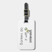 Bankiers doen het! bagagelabel (Voorkant verticaal)