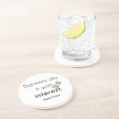 Bankiers doen het! zandsteen onderzetter (Zijkant)