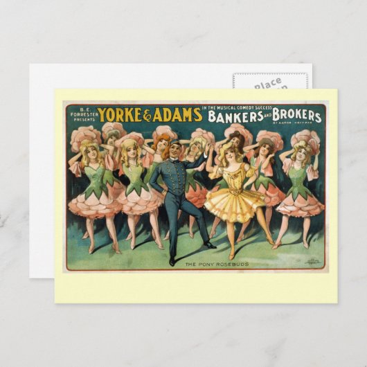 Bankiers en Brokers  Theater Poster Briefkaart (Voorkant / Achterkant)