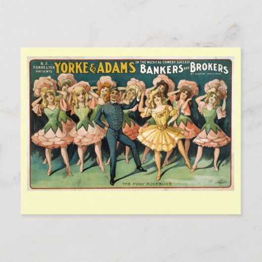 Bankiers en Brokers  Theater Poster Briefkaart (Voorkant)