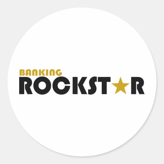 Banking Rockstar Ronde Sticker (Voorkant)