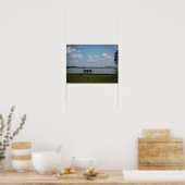 Bankje aan het meer poster (Keuken)