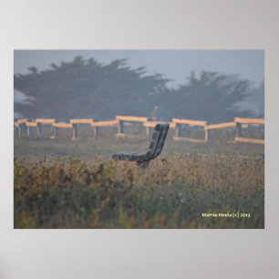 Bankje met een Uitzicht Poster