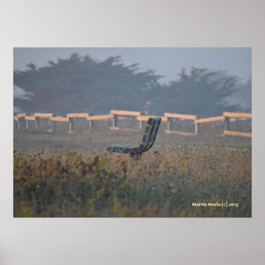 Bankje met een Uitzicht Poster (Voorkant)