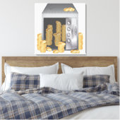 Bankkluis Canvas Afdruk (Insitu (Slaapkamer))