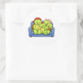 Bankknuffel Ronde Sticker (Tas)