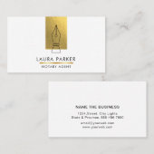 Bankleningagent Gold Nib Visitekaartje (Voorkant / Achterkant)