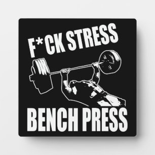 BANKPERS, F*CK STRESS - Workout Motivatie Fotoplaat