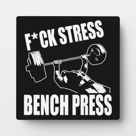 BANKPERS, F*CK STRESS - Workout Motivatie Fotoplaat (Voorkant)