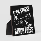 BANKPERS, F*CK STRESS - Workout Motivatie Fotoplaat (Voorkant)