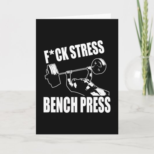 BANKPERS, F*CK STRESS - Workout Motivatie Kaart (Voorkant)