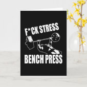BANKPERS, F*CK STRESS - Workout Motivatie Kaart (Gele Bloem)