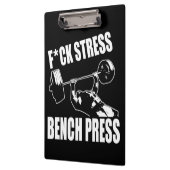 BANKPERS, F*CK STRESS - Workout Motivatie Klembord (Links)