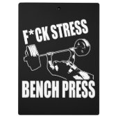 BANKPERS, F*CK STRESS - Workout Motivatie Klembord (Achterkant)