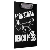 BANKPERS, F*CK STRESS - Workout Motivatie Klembord (Rechts)