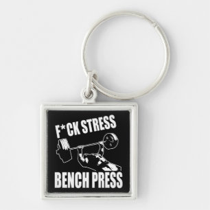 BANKPERS, F*CK STRESS - Workout Motivatie Sleutelhanger