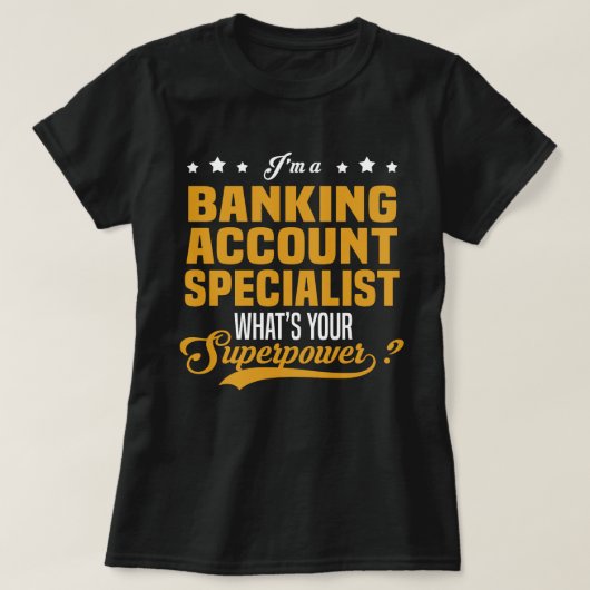Bankrekeningspecialist T-shirt (Design voorkant)