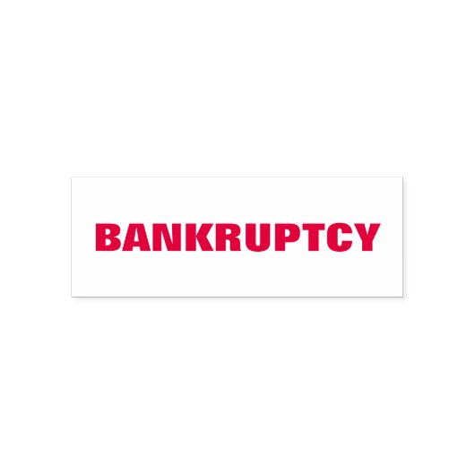 BANKRUPTCY Business Default Red Self-Inking Stamp Zelfinktende Stempel (Design)