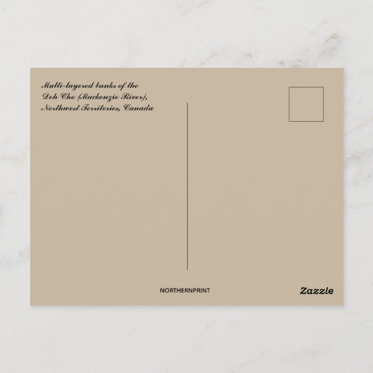 Banks of the Mackenzie River Northwest Territories Briefkaart (Achterkant)