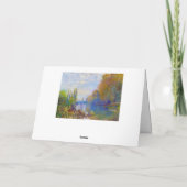 Banks of The Seine in Autumn Claude Monet art Kaart (Achterkant)