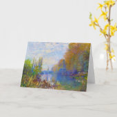 Banks of The Seine in Autumn Claude Monet art Kaart (Gele Bloem)