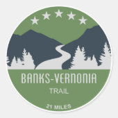 Banks-Vernonia Trail Ronde Sticker (Voorkant)