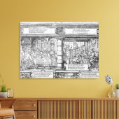 Bankscène Canvas Afdruk (Insitu (Woonkamer))