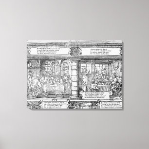 Bankscène Canvas Afdruk