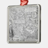 Bankscène Metalen Ornament (Links)