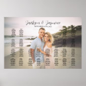 Bankschema voor de bruiloft met foto bewerkbaar poster (Voorkant)
