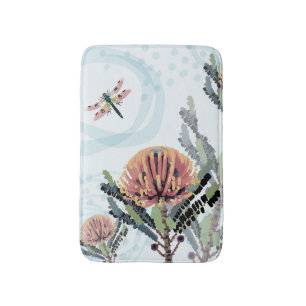 Banksia Bloem Libelle Kunst Badmat