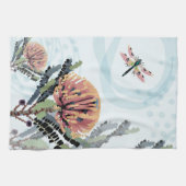 Banksia Bloem Libelle Kunst Theedoek (Horizontaal)