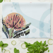 Banksia Bloem Libelle Kunst Theedoek (Gevouwen)