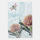 Banksia Bloem Libelle Kunst Theedoek (Verticaal)