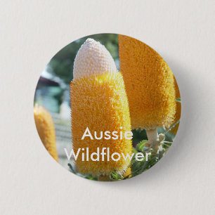 Banksia "Gouden Kandelaars " Ronde Button 5,7 Cm