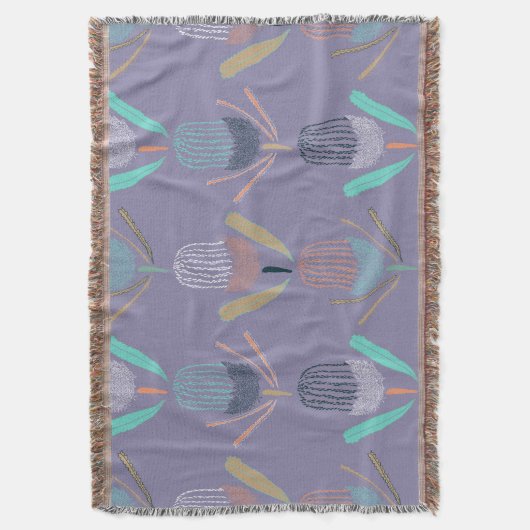 Banksia Lilac Deken (Voorkant Verticaal)