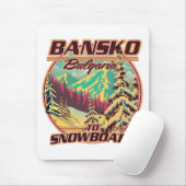 Bankso België naar Snowboard logo Muismat (Met muis)