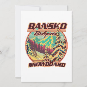 Bankso Bulgarije om te Snowboarden logo Kaart