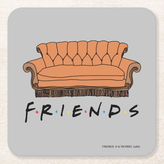 Bankstel van FRIENDS™ Kartonnen Onderzetters (Voorkant)