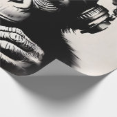 Banksy DJ Monkey Gorilla Chimp Art Print Cadeaupapier (Hoek)