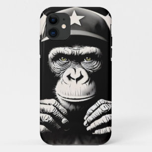 Banksy DJ Monkey Gorilla Chimp Art Print Case-Mate iPhone Case