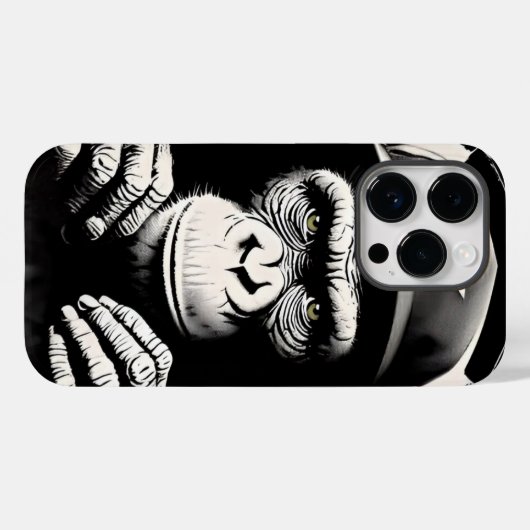 Banksy DJ Monkey Gorilla Chimp Art Print Case-Mate iPhone Case (Achterkant (horizontaal))