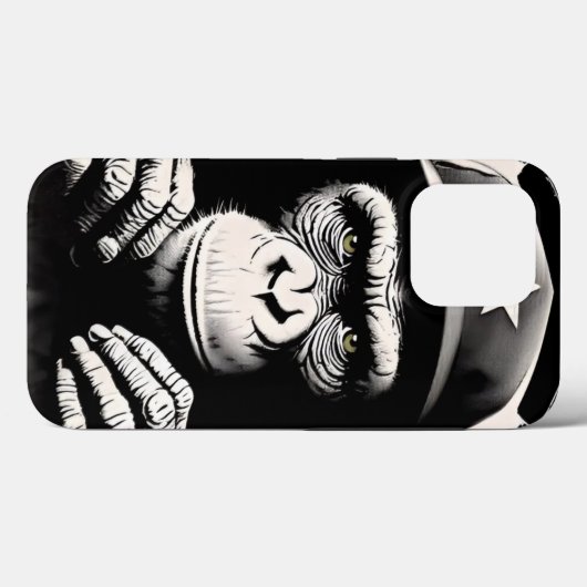Banksy DJ Monkey Gorilla Chimp Art Print Case-Mate iPhone Case (Achterkant (horizontaal))