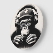 Banksy DJ Monkey Gorilla Chimp Art Print Grote Klok (Hoek)