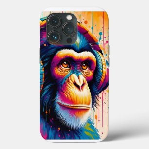 Banksy DJ Monkey Gorilla Chimp Kunstprint iPhone 13 Pro Hoesje