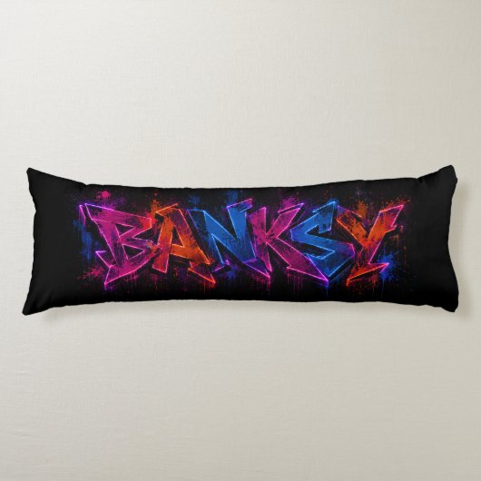 Banksy Kunst Graffiti Lichaamskussen (Voorkant)