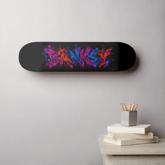 Banksy Kunst Persoonlijk Skateboard (Muurkunst (Horizontaal))